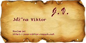 Jóna Viktor névjegykártya